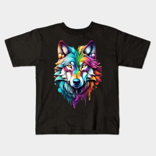 Surrealism style art piece of a Timberwolf #2 Kids T-Shirt